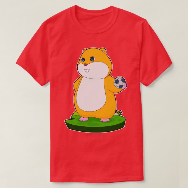 Hamster Handball-spelare Handball T Shirt (Design framsida)