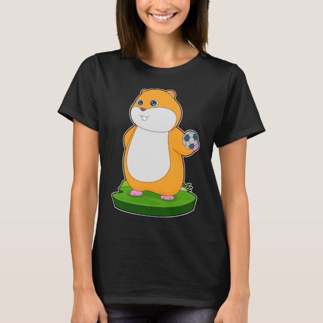 Hamster Handball-spelare Handball T Shirt (Framsida)