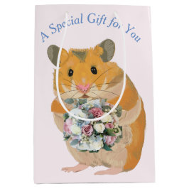 Hamster har en bouquet editable Valentine's