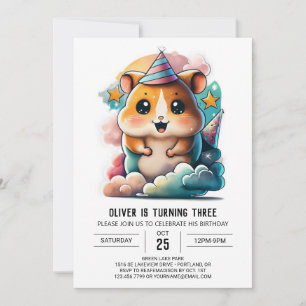 Hamster Haven Birthday Inbjudningar