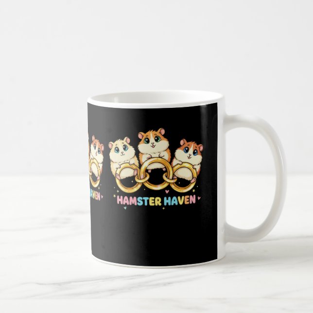 Hamster Haven Cute Ring Design Kaffemugg (Höger)