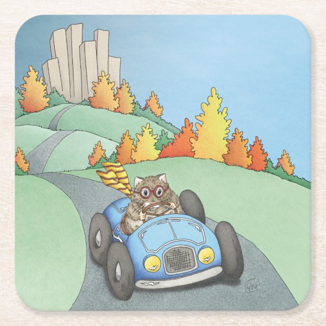 Hamster Helg Getaway Square Papper Underlägg Kvadrat (Framsidan)