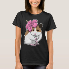 Hamster Hibiscus Flower T Shirt