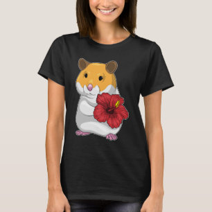 Hamster Hibiscus Flower T Shirt