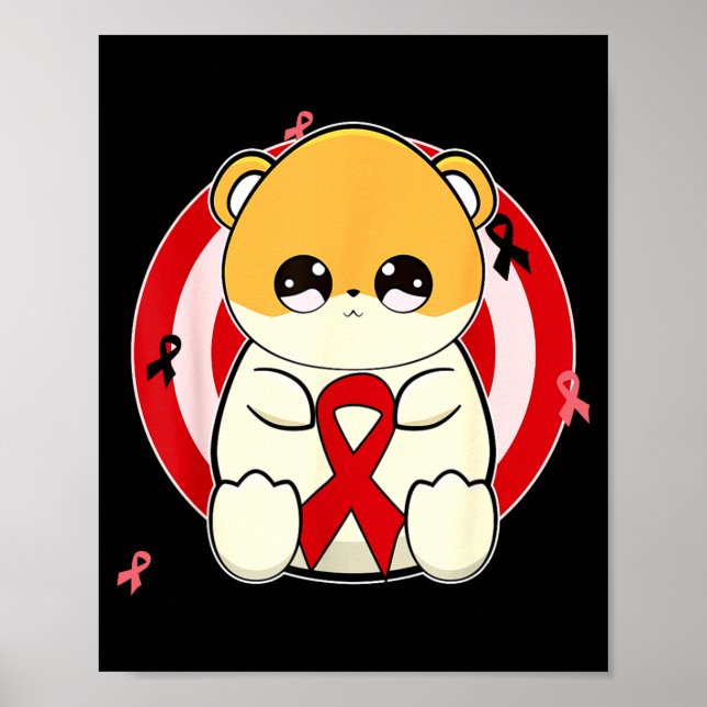 Hamster Hjärt Sjuka Medvetenhet Månad  Poster (Framsidan)