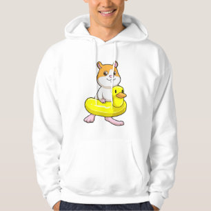 Hamster i Beach med Anka som Simma ring Hoodie