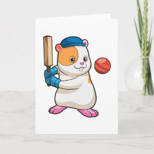Hamster i Cricket med Cricket fladdermus & Cap Kort