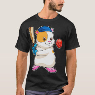 Hamster i Cricket med Cricket fladdermus Cap T Shirt