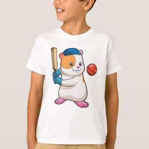 Hamster i Cricket med Cricket fladdermus & Cap T Shirt