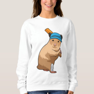 Hamster i Cricket med Cricket fladdermus T Shirt