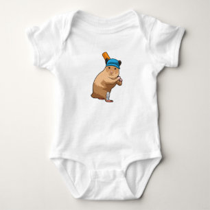 Hamster i Cricket med Cricket fladdermus T Shirt
