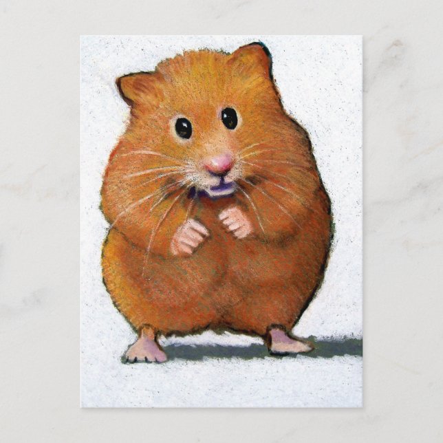 HAMSTER I FÄRG PENCIL VYKORT (Framsida)