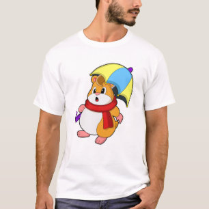 Hamster i Rain med Umbrella T Shirt
