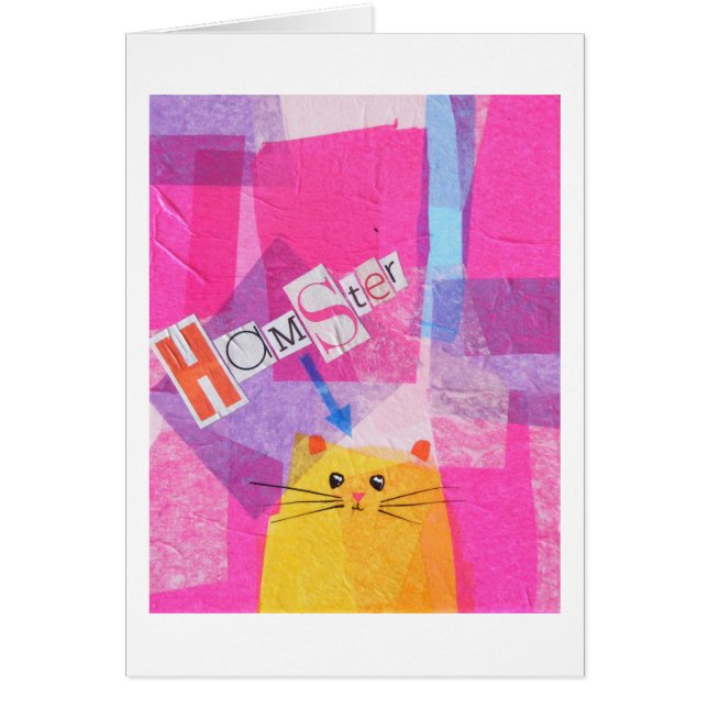 Hamster! i rosor hälsningskort (Framsidan)