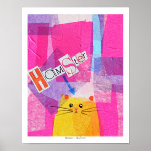 Hamster! i rosor poster