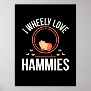 Hamster I Wheely Kärlek Hammies Poster