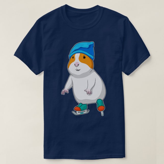 Hamster Ice Skating Ice Skates T Shirt (Design framsida)