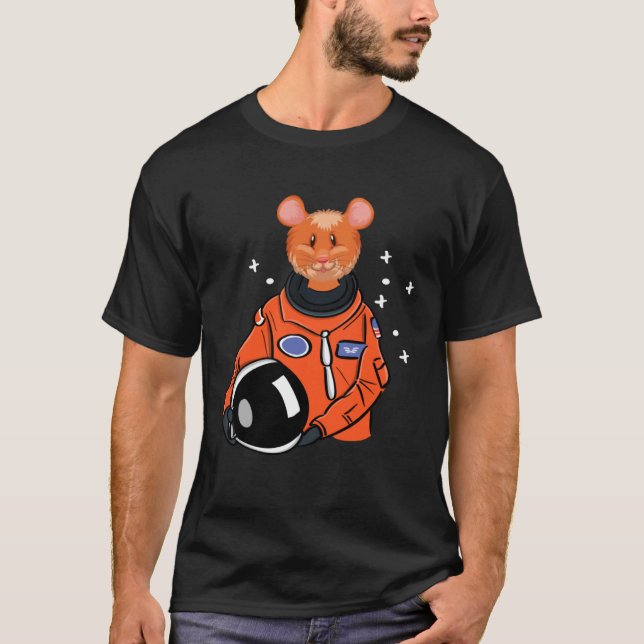 Hamster in Space Astronaut T Shirt (Framsida)