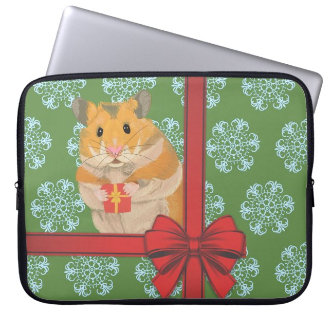 Hamster jul i Hamster Laptop Sleeve (Framsidan)