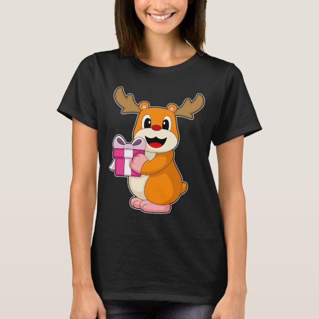 Hamster jul Paket T Shirt (Framsida)