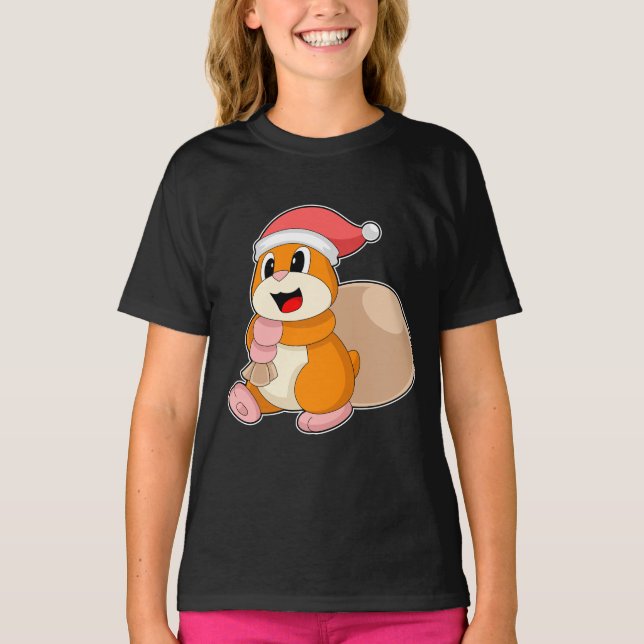 Hamster jul Sack T Shirt (Framsida)