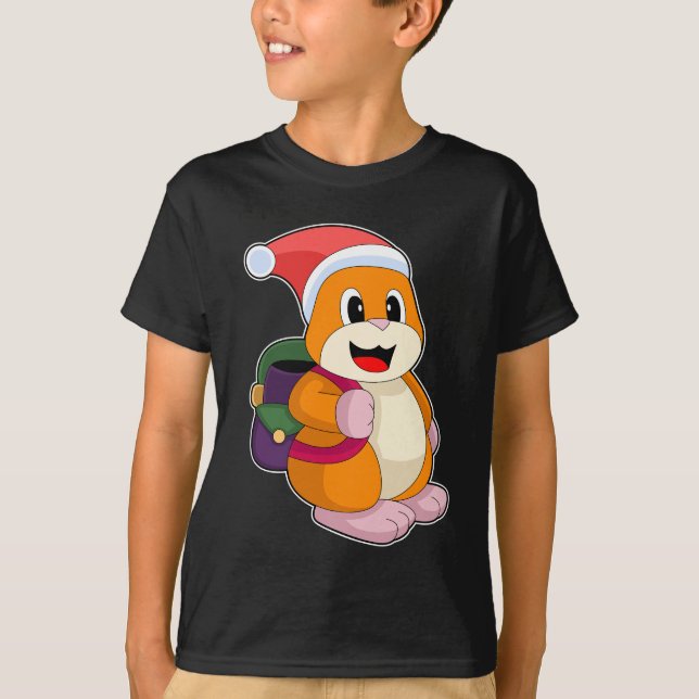 Hamster jul School T Shirt (Framsida)