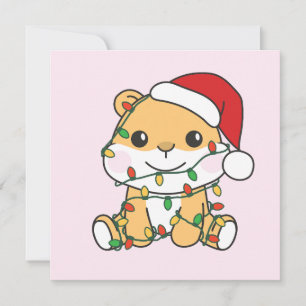 Hamster jul Winter Animals Helgdag Hamsters Julkort
