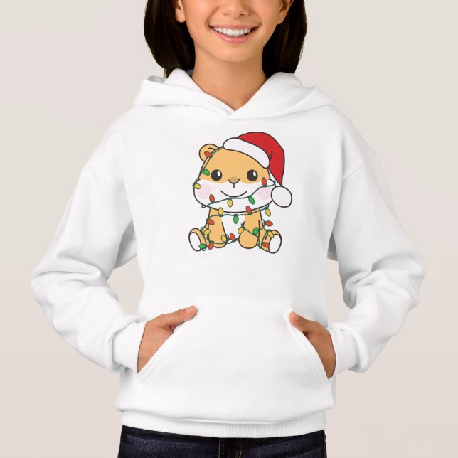 Hamster jul Winter Animals Helgdag Hamsters T Shirt (Framsida)