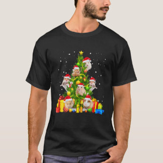 Hamster Julgran Gift X-Mas Santa Hat T Shirt