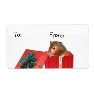 Hamster julklapp märkre fraktsedel