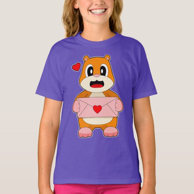 Hamster Kärlek brev T Shirt (Framsida)
