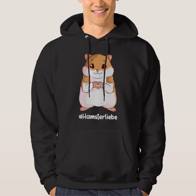 Hamster Kärlek Hamster Guld Hamster Girls Women Ch Hoodie (Framsida)