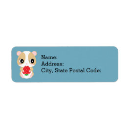 Hamster kärlek jordgubbsbär av Pocket*Lounge Returadress Etikett