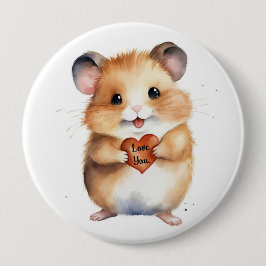 Hamster Kärlek You Button Knapp