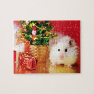 Hamster Kokolinka med julgranen Pussel