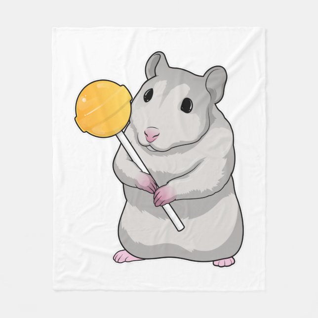 Hamster Lollipop Fleecefilt (Framsidan)