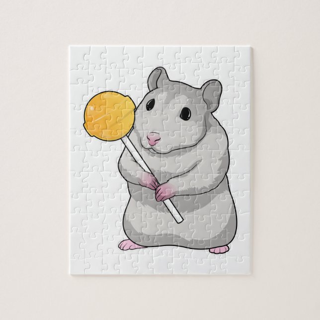Hamster Lollipop Pussel (Vertikal)