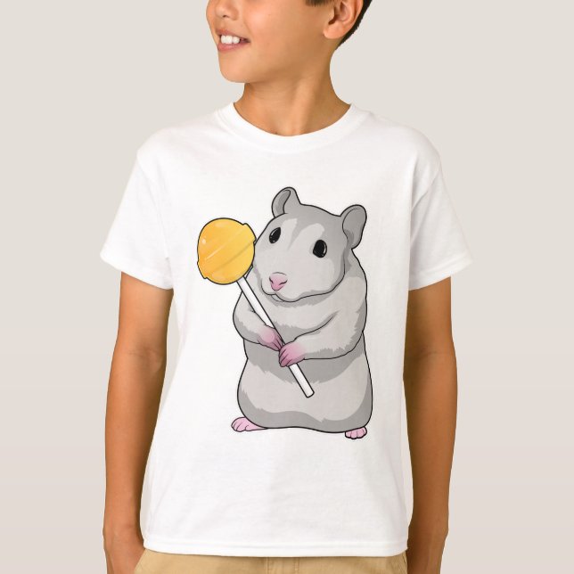 Hamster Lollipop T Shirt (Framsida)