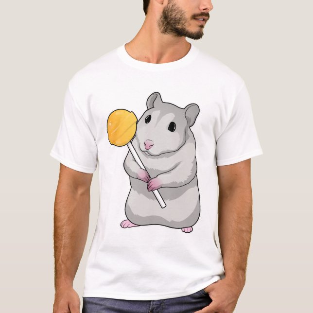 Hamster Lollipop T Shirt (Framsida)