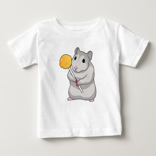 Hamster Lollipop T Shirt (Framsida)