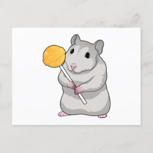 Hamster Lollipop Vykort
