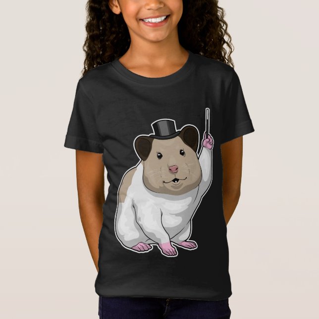 Hamster Magician Magic trollspö T Shirt (Framsida)