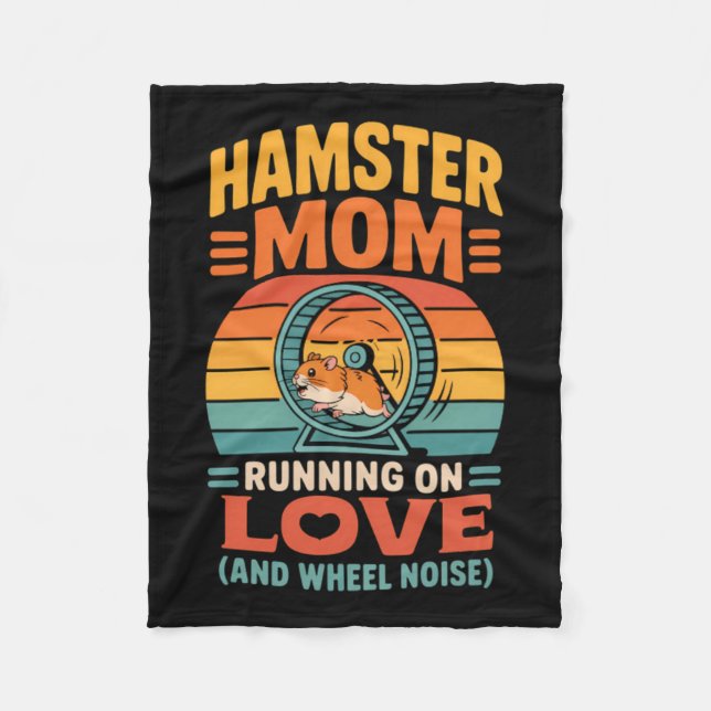 Hamster Mamma Förvarings Djurlov Hamster Fleecefilt (Framsidan)