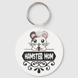 Hamster mamma pet djur älskare gullig nyckelring