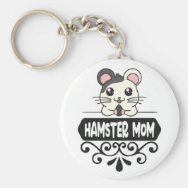 Hamster mamma pet djur älskare gullig nyckelring