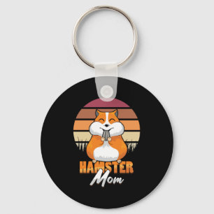 Hamster Mamma Retro Rodent Owner Djurälskare Anima Nyckelring