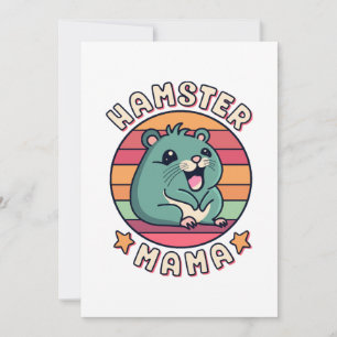Hamster Mamma Söt Kawaii Gnagare Mor Inbjudningar