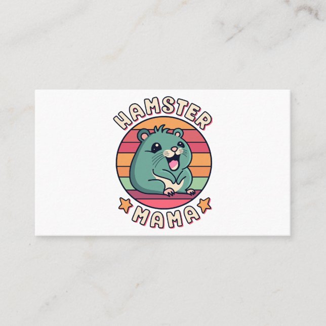 Hamster Mamma Söt Kawaii Gnagare Mor Visitkort (Framsida)