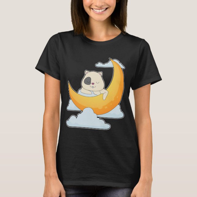 Hamster Måne Clouds T Shirt (Framsida)