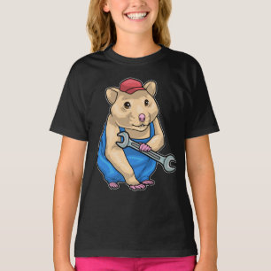 Hamster Mechanic Wrench T Shirt